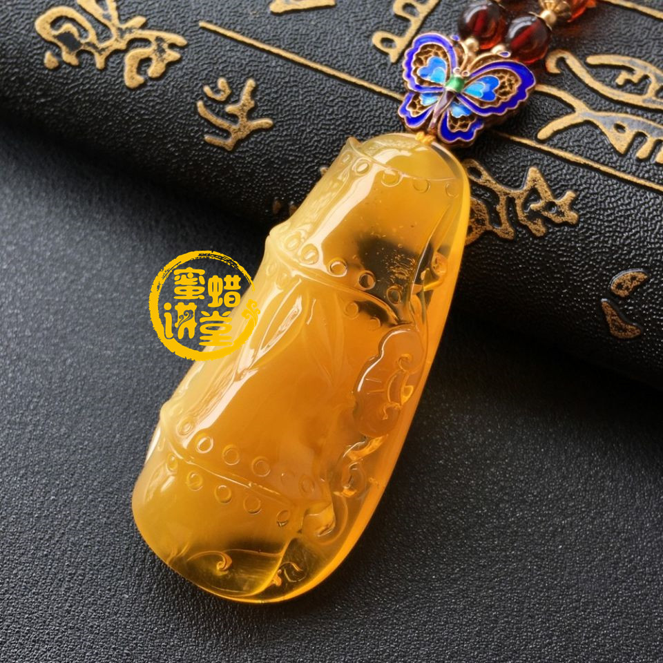岁寒三友之蜜蜡节节高升图片以及寓意分享